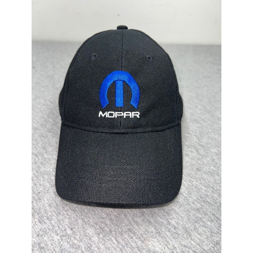Mopar Logo Black Hat By KC Caps One Size Adjustable Crown Automotive Embroidery